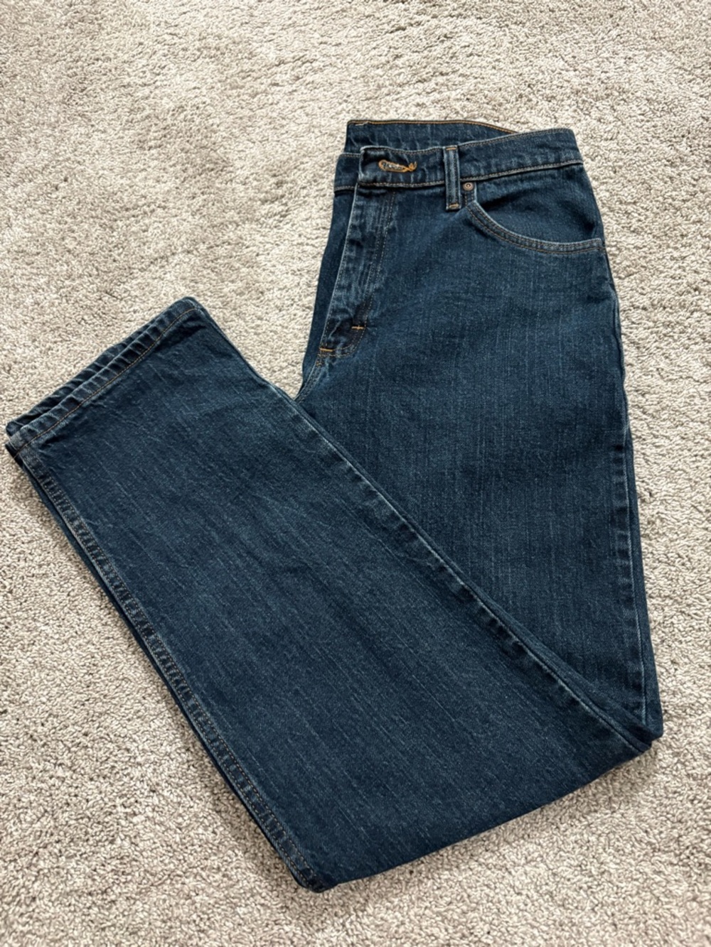 Wrangler Authentics Men's 32x32 Regular Fit Straight Leg Jeans - Dark Wash Flex